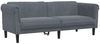 vidaXL Sofa 3-Sitzer Dunkelgrau Samt 372586 Bild 2