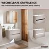 FACKELMANN COMPACT LINE Waschbecken mit Unterschrank 71 cm breit, Grau, Waschbecken Keramik Weiß, 2 Schubladen Bild 4