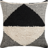 Kissen 2er Set Geometrisches Muster KHORA Baumwolle 50 x 50 cm Schwarz Bild 4