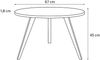 AX LIVING Couchtisch rund Cossie 67 cm, schwarzer Tisch Metallgestell Bild 3