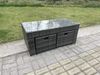 Fimous Rattan Gartenmöbel Lounge Sofa Set im Freien mit länglichem rechteckigem Couchtisch 2-teiligem Arm Stuhl Beistelltisch 2-Hocker Bild 3