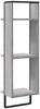 vidaXL Wandregal 3 Fächer Grau Sonoma 30x25x100 cm Holzwerkstoff 836306 Bild 4