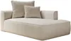 Vente-unique - PINETA Chaise longue Samt Beige - B 115 cm x H 67 cm x L 180 cm Bild 4