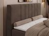 Boxspringbett INERO 200x200 mit Matratze H3 und Topper Visco, 7-Zonen-Multipocket-Kern, zwei Bettkästen, Doppelbett, gepolstert Kopfteil - Braun Velvet Bild 5