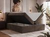 Boxspringbett INERO 200x200 mit Matratze H3 und Topper Visco, 7-Zonen-Multipocket-Kern, zwei Bettkästen, Doppelbett, gepolstert Kopfteil - Braun Velvet Bild 4