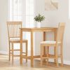 vidaXL Barhocker mit Kissen 2 Stk. Natur Massivholz Gummibaum 4102570 Bild 3