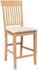 vidaXL Barhocker mit Kissen 2 Stk. Natur Massivholz Gummibaum 4102570 Bild 4