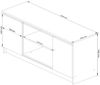 Raumhirsch Furniture Lowboard, TV-Schrank - Elegantes Design für Ihr Wohnzimmer - Fernsehtisch, 120 cm für TV bis 65", 2 Türen, 2 Böden, bis 75 kg, kratzfest Bild 4