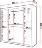 Kleiderschrank Kirtan Slim 1 200 (Farbe: Weiß, Größe: 200 cm) Bild 5