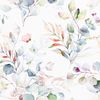 Fleuresse Halbleinen Bettwäsche 155x220 Blätter aquarell blau koralle 344339-09 Bild 3