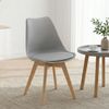 Küchenstuhl Grau Set 2 Stühle Esszimmer Holz modern Kunststoff Esszimmerstühle Schalenstuhl Holzstühle Bild 2