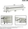 TV-Schrank 180 x 40 x 49 cm, Hochglanz-Lowboard aus MDF mit 4 Türen und verstellbaren Einlegeböden Bild 5