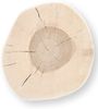 Beistelltisch Block rund, Kernesche massiv, Weiß, H 38 cm Bild 5