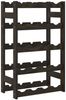 vidaXL Weinregal für 20 Flaschen Schwarz Massivholz Kiefer 373401 Bild 5