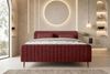 Boxspringbett Aurelio - Boucle-Stoff - rot - 180x200 cm Bild 3