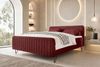 Boxspringbett Aurelio - Boucle-Stoff - rot - 180x200 cm Bild 2