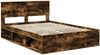vidaXL Bettrahmen Geräucherte Eiche 135 x 190 cm Massives Kiefernholz 3410613 Bild 4