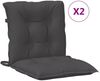 vidaXL Niedriglehner-Auflagen 2 Stk Melange Anthrazit 100x50x7cm Stoff 4002376 Bild 2