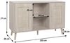 Sideboard HWC-M42, Schrank Kommode Highboard, Staufächer, Kubu Rattan Holz Melamin, Eiche-Optik Bild 3