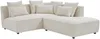 Vente-unique - MECODI Sofa Samt Beige - B 231 cm x H 71 cm x L 185 cm Bild 3