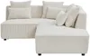 Vente-unique - MECODI Sofa Samt Beige - B 231 cm x H 71 cm x L 185 cm Bild 2