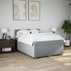 vidaXL Boxspringbett mit Matratze Hellgrau 160x200 cm Stoff 3288239 Bild 4