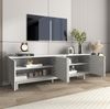 TV-Schrank 175x38x56 cm in Weiß – elegantes Design mit verstellbaren Einlegeplatten Bild 4