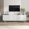TV-Schrank 175x38x56 cm in Weiß – elegantes Design mit verstellbaren Einlegeplatten Bild 2