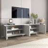 TV-Schrank 175x38x56 cm in Weiß – elegantes Design mit verstellbaren Einlegeplatten Bild 4