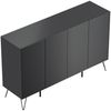 Kommode Maxim XL 155cm 4 Softclose Türen Grafit : Grafit Bild 4