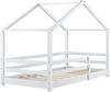 en.casa Hausbett 80x160 Weiß, inkl. Lattenrost und Rausfalllschutz Bild 3