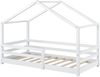en.casa Hausbett 80x160 Weiß, inkl. Lattenrost und Rausfalllschutz Bild 2