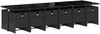 vidaXL 13-tlg. Garten-Essgruppe mit Kissen Schwarz Poly Rattan 3277710 Bild 3