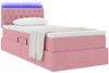 vidaXL LED-Speicherbett mit Matratze Rosa 90 x 190 cm Samt 3371426 Bild 3