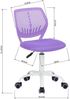 Homy Casa Bürostuhl Verstellbarer Ergonomischer Lila Stoffsitz Bild 3