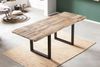 Esstisch Baumkante Mango natur 180 (280) x 90 cm Ansteckplatten schwarz NOAR 71307091 Bild 2
