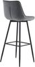 Barhocker SYDNEY - Dunkelgrau, Samt Barhocker mit Lehne Barstuhl Tresenhocker Tresenstuhl Kneipenhocker Kneipenstuhl Bild 5
