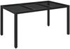 vidaXL 5-tlg. Garten-Essgruppe mit Kissen Schwarz Poly Rattan 3212197 Bild 3
