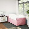vidaXL Boxspringbett mit Matratze Rosa 90x200 cm Samt 3285262 Bild 3
