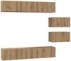 vidaXL TV-Schrankset Wandmontiert 6 pcs Artisan-Eiche Holzwerkstoff 3393161 Bild 2