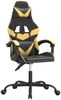 vidaXL Gaming-Stuhl Drehbar Schwarz und Golden Kunstleder, Drehbar [349545] Bild 2
