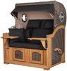 Strandkorb Komplettset - bene living - Ammersee Grande XL Teak - PE grau - Modell 548 - inkl. Liftersystem Bild 3