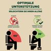 eluno Toilettenhocker, Fußbank aus Bambus, platzsparend zusammenklappbar, grau Bild 3