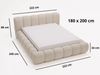 GrainGold Polsterbett mit Bettkästen DORIA, Modern Bett mit Kopfteil - 180x200 cm, Creme (1x Bett) Bild 3