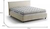 Dmora Anassimene Doppelbett, Bettkasten mit Stoffbezug, 100 % Made in Italy, Öffnung vorne, inklusive Matratze 160 x 190 cm, Beige Bild 3