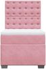 vidaXL Boxspringbett mit Matratze Rosa 80x200 cm Samt 3290779 Bild 4