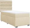 vidaXL Boxspringbett mit Matratze Creme 90x190 cm Stoff 3292655 Bild 3