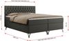 Boxspringbett mit Kopfteil und Topper, Polsterbett - GRIMALDI - 200 x 200 cm - Dunkelgrau Kunstleder - H4 Bild 5