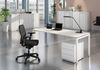Cito Chefarbeitsplatz/Konferenztisch, 740 mm höhenfixes U-Gestell, H 19 x B 2400 x T 1200 mm, Dekor buche, Gestell silber Bild 3