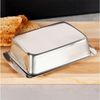 WestCraft Butterdose Metall Edelstahl Küchen Butterdose Porzellan 250 Gramm (silber), Edelstahl, (2-tlg), Alltagsbeständig, für grosses Stück Butter Bild 3